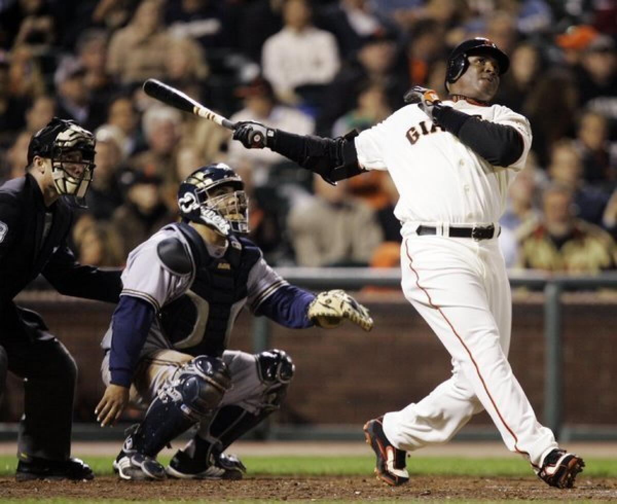 Barry Bonds with the Giants in 2007.