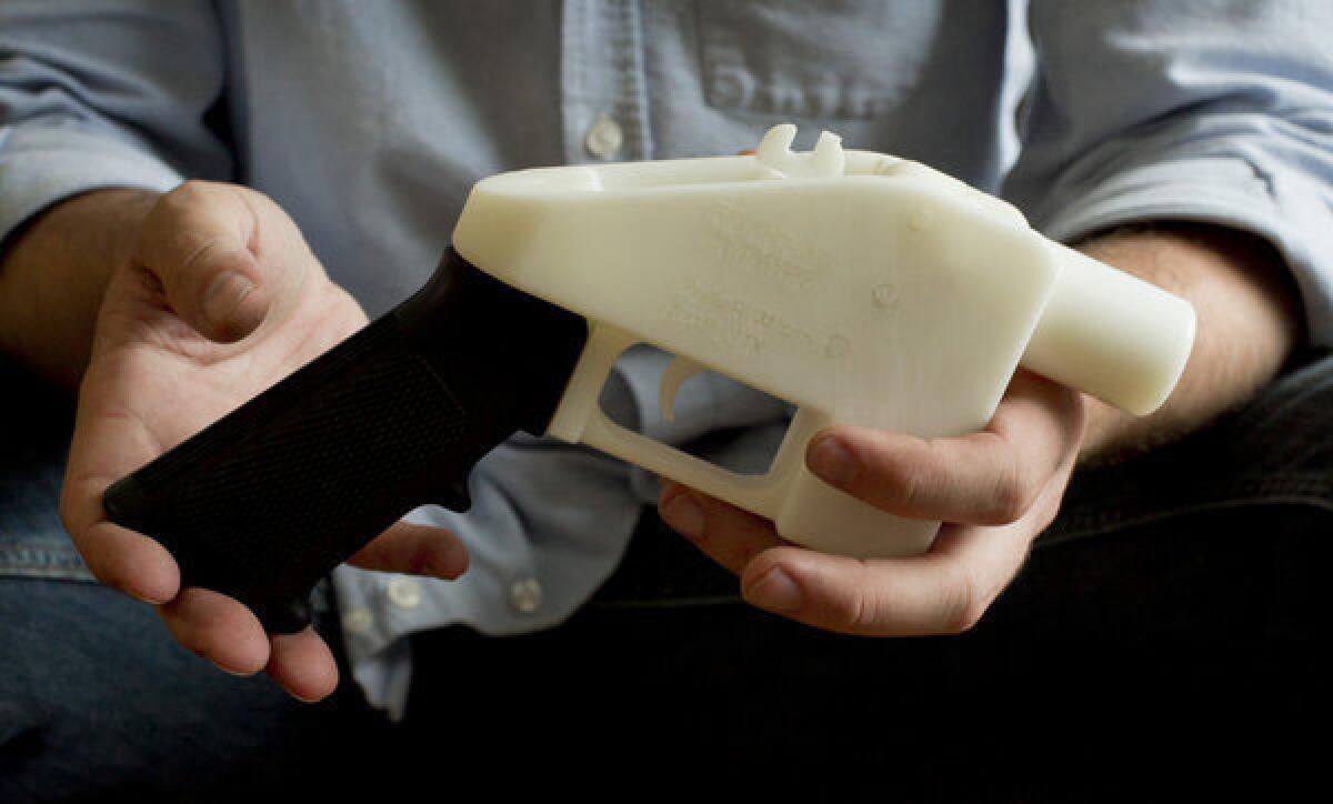 Plastic pistol made using 3-D printer