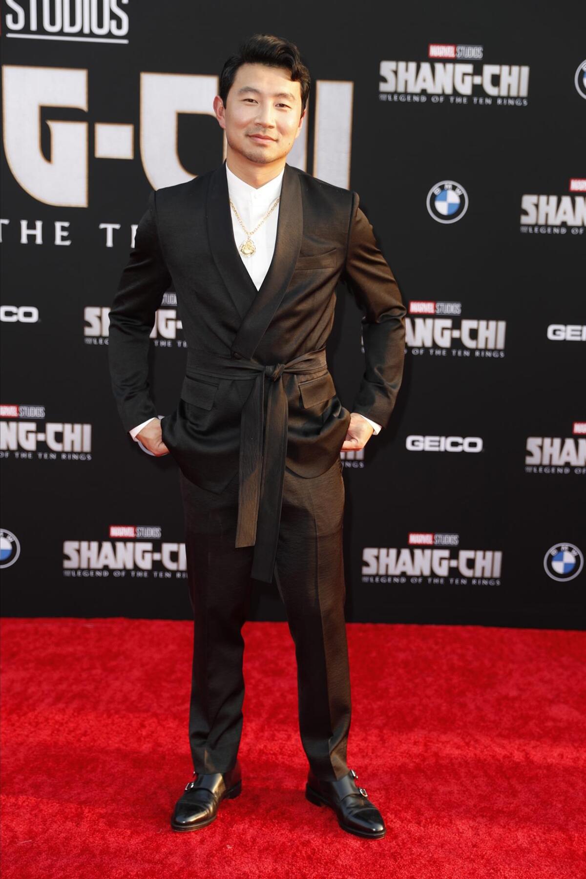 El actor Simu Liu en premier de 'Shang-Chi and the Legend of the Ten Rings'.
