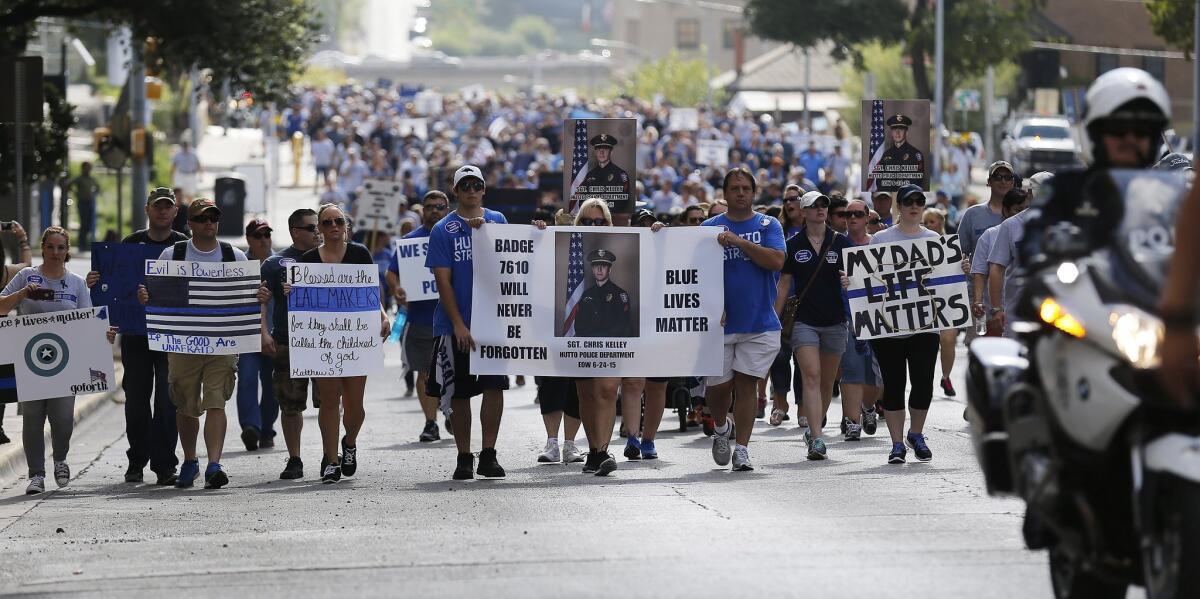 A Police Lives Matter rally in Austin, Texas, in September.