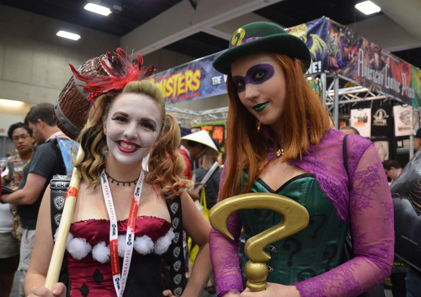 Chelsea Clinard, 26, and Katie Wirick, 25, both of Sacramento, said they haven't been harassed at conventions but have heard stories of women being harassed. "People have told us little comments, but it's nothing too extreme," Clinard said Thursday at San Diego Comic-Con. "Most of the time it's just been in good fun. I've never been scared or uncomfortable."