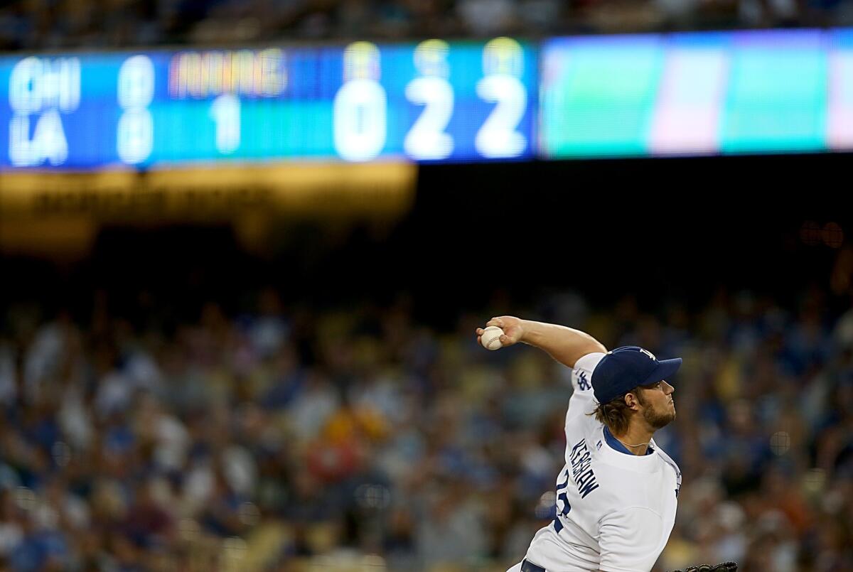 Dodgers starter Clayton Kershaw struggled — at least by his standards — during the team's 3-2 loss to the Chicago Cubs on Tuesday night.
