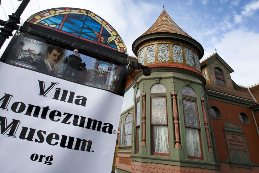 June 27, 2015, SAN DIEGO, CA | The Villa Montezuma museum house in Sherman Heights is number 11 on the list of historical landmarks in San Diego. After being closed for nine-years, and an $882,500 preservation project, the historic Queen Ann Victorian mansion re-opened to the public on a limited basis. |Photo by Howard Lipin/The San Diego Union-Tribune/Mandatory Credit: HOWARD LIPIN/THE SAN DIEGO UNION-TRIBUNE/ZUMA PRESS. The San Diego Union-Tribune Copyright 2015