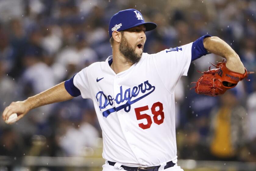 Los Angeles, CA - October 11: Los Angeles Dodgers relief pitcher Chris Martin.