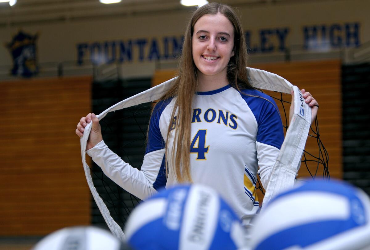 Senior outside hitter Phoebe Minch led Fountain Valley to a 19-12 overall record, an 11-win improvement from last season.
