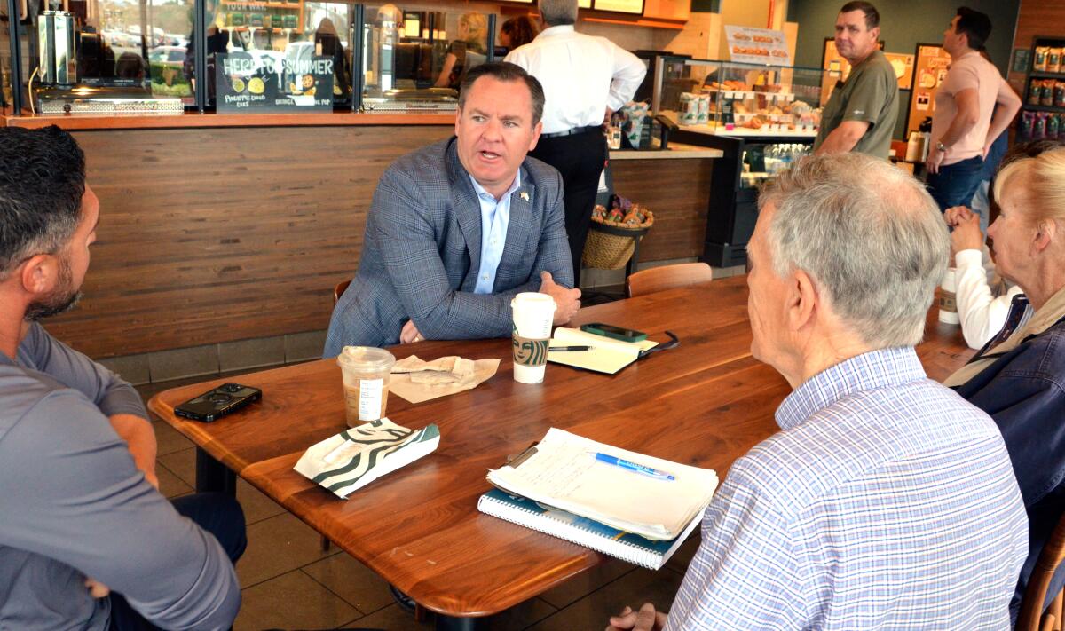 Mayor Will O'Neill hosted a "Coffee with the Mayor" at a local Starbucks on May 31.