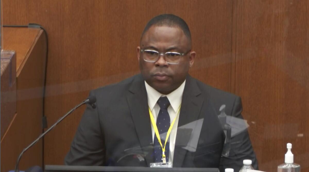 A witness on the stand in court