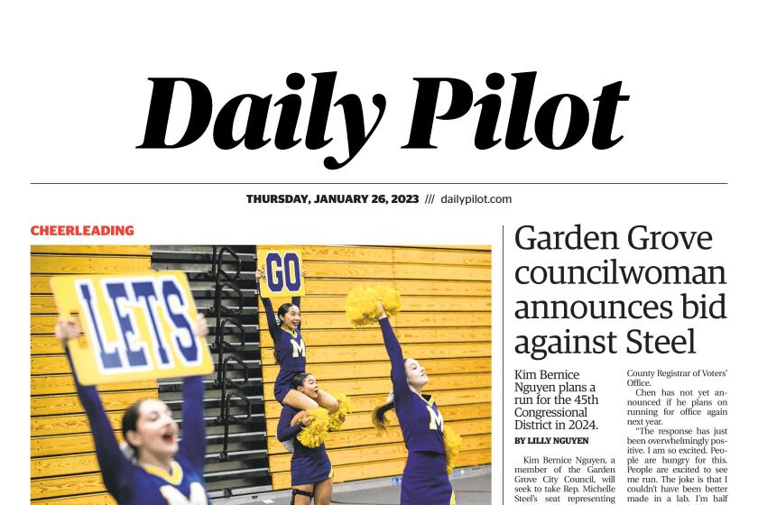 Jan. 26, 2023 Daily Pilot cover