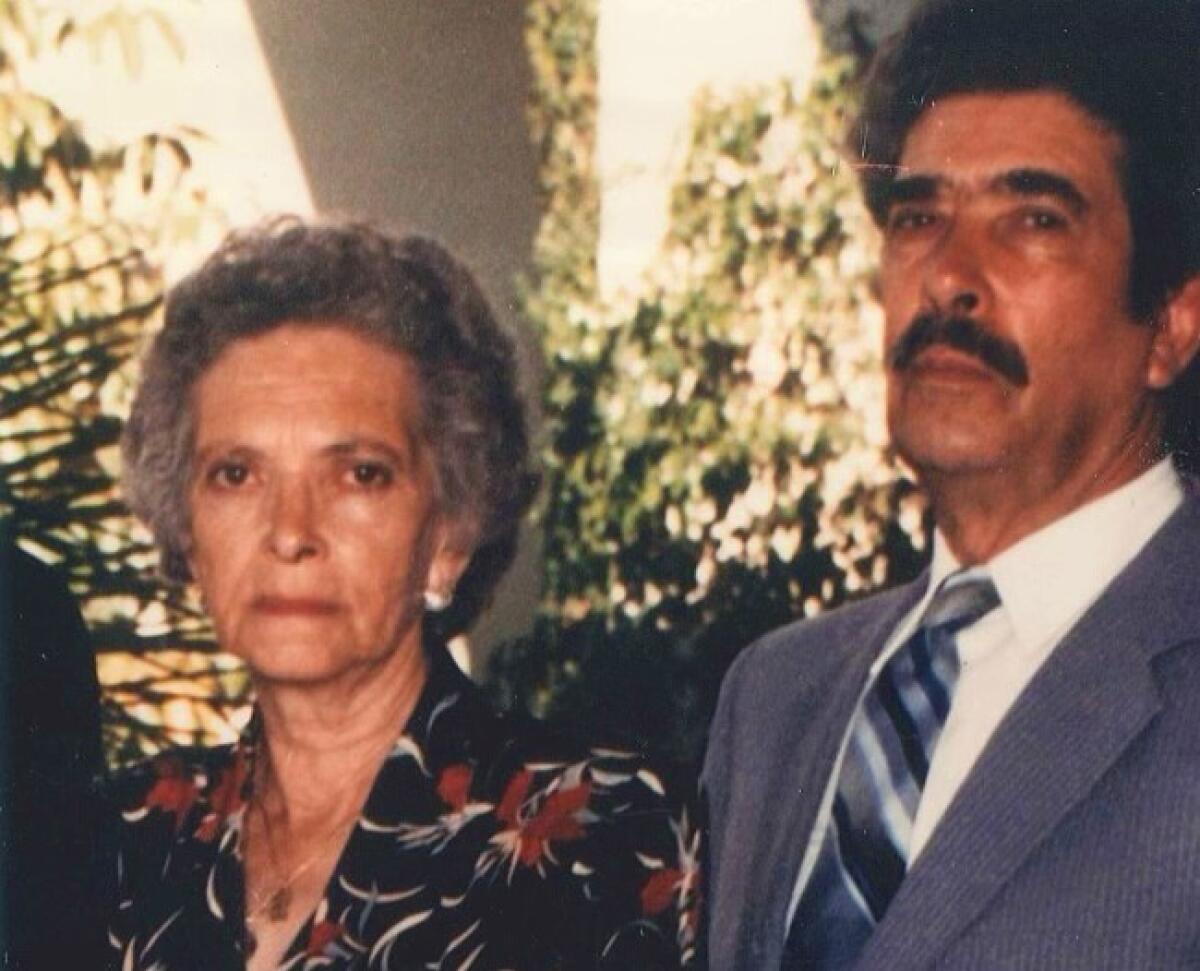 Don Miguel González Jiménez with his wife, Doña Teresa González.