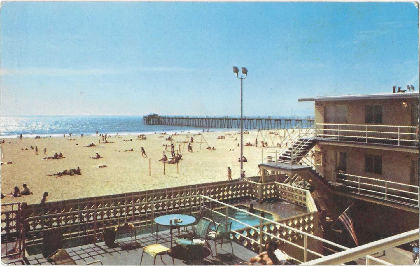 Sea Sprite motel in Hermosa beach on a postcard