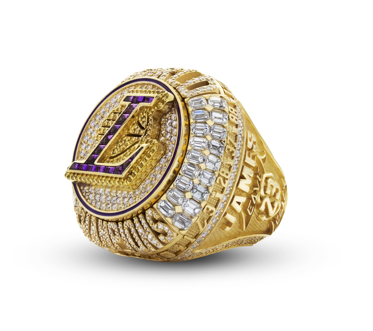 Lakers Championship Rings Have Hidden Surprises Beneath Bling Los Angeles Times Nuggets Championship Ring 2022