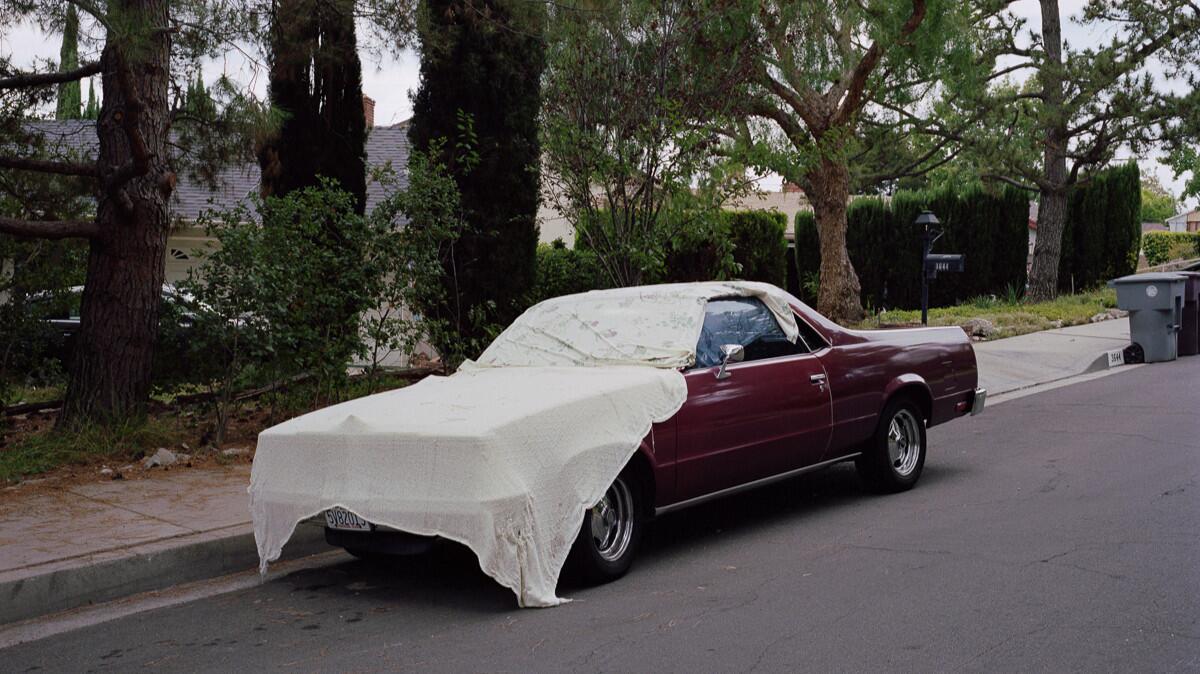 An image from the series "Under Cover Cars," by Clint Woodside. (Clint Woodside / These Days L.A.)