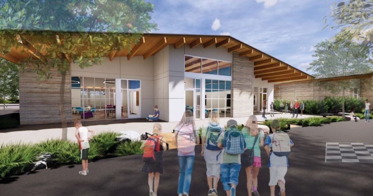 A rendering of the new PHR school.