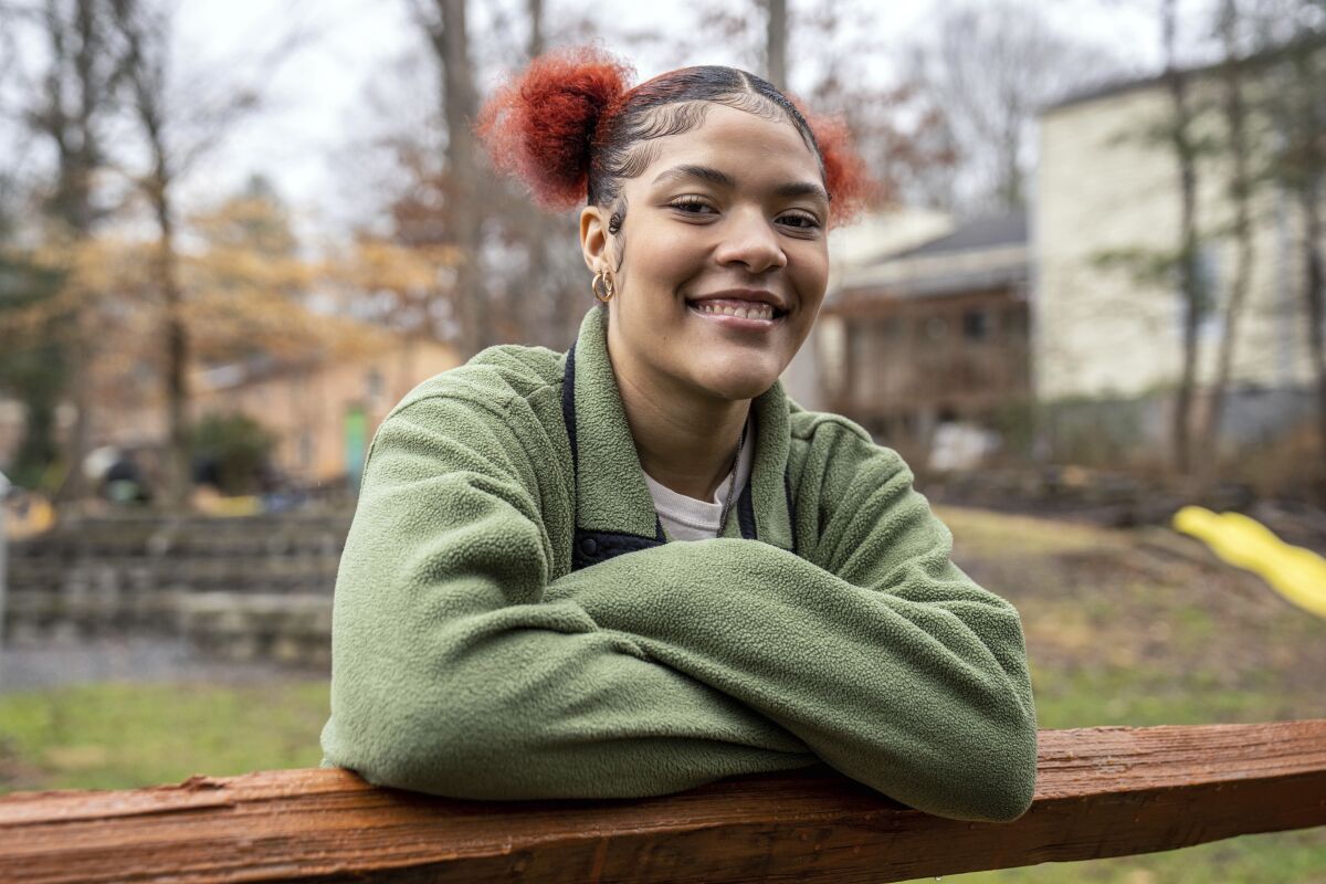 Kailani Taylor-Cribb at a community garden in Asheville, N.C.