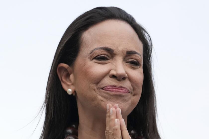 La líder opositora María Corina Machado,