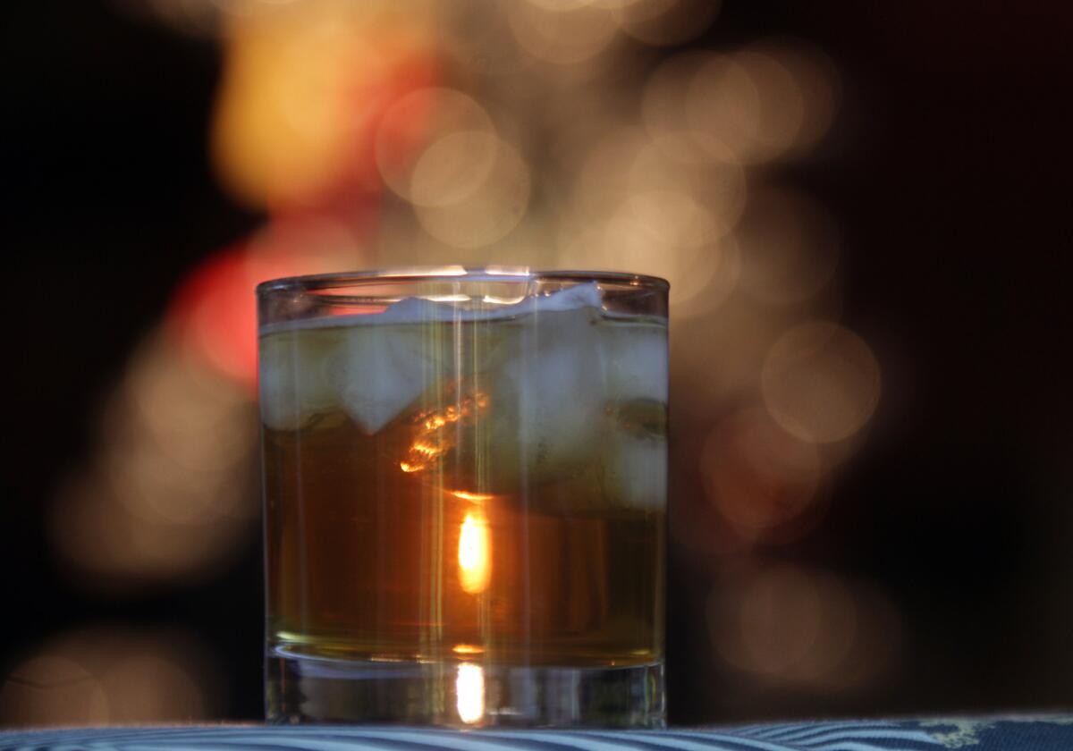 The Stone Fence cocktail includes bourbon, hard cider and rhubarb bitters, although it can also be made with rum.