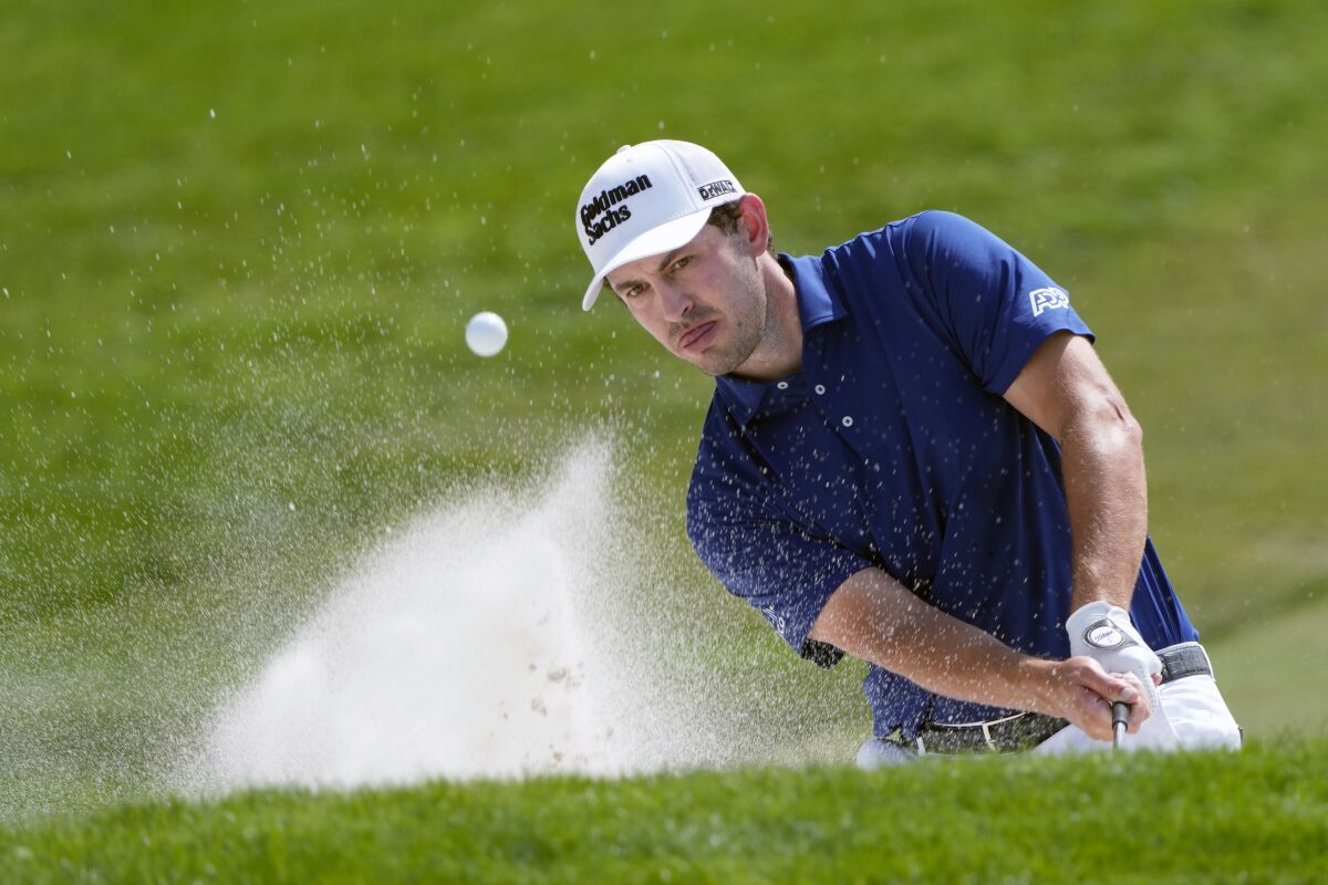 Patrick Cantlay hits out of a bunker during the third round of the Arnold Palmer Invitational.