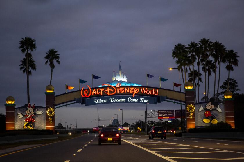 ORLANDO, FL --DECEMBER 04, 2019—The entrance to Walt Disney World, in Orlando, FL, Dec 04, 2019. (Jay L. Clendenin / Los Angeles Times)