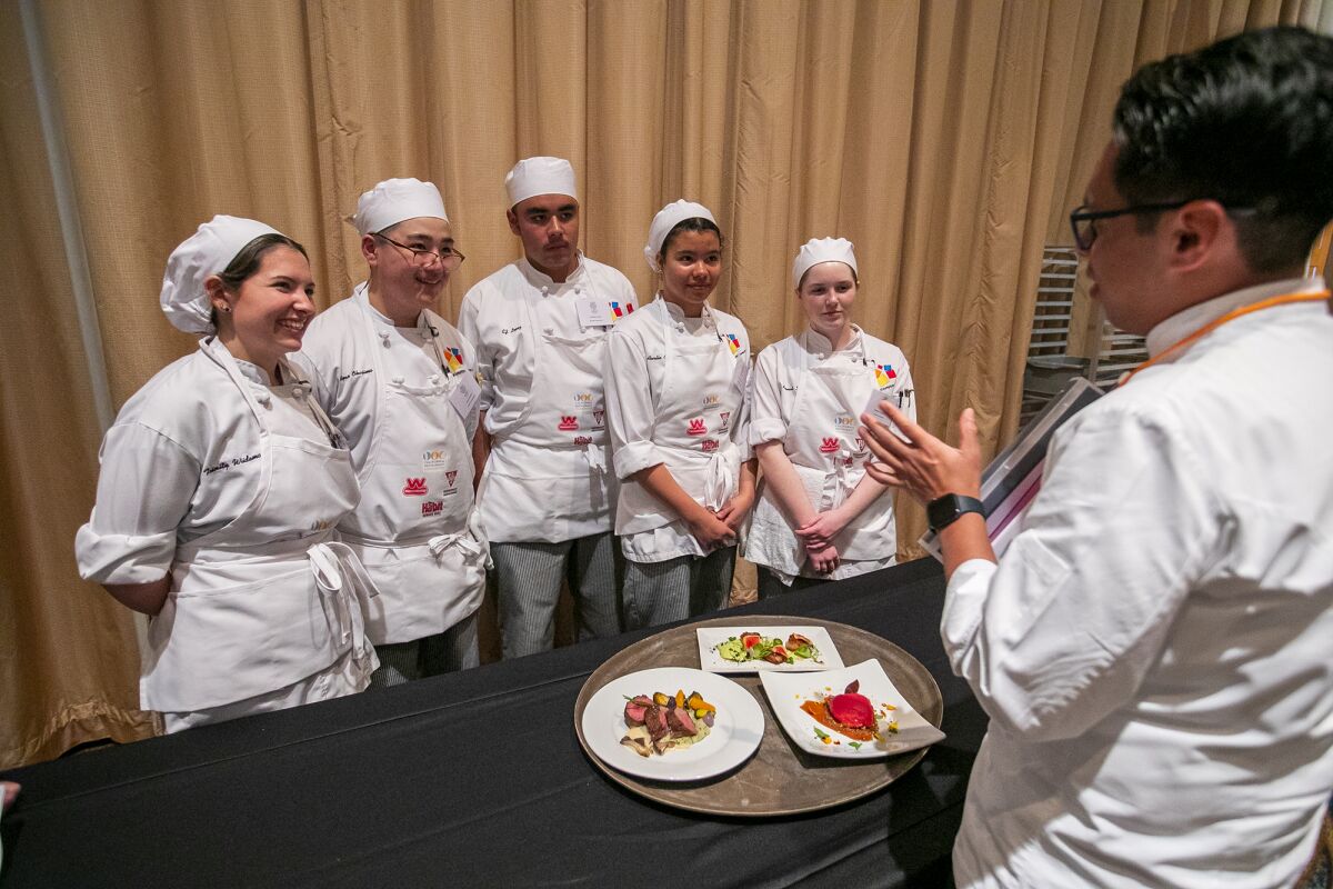 OCSA students at ProStart Cup at the Long Beach Convention Center.