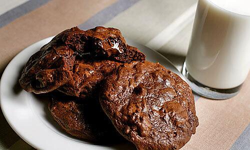 Ooey-gooey double-chocolate cookie