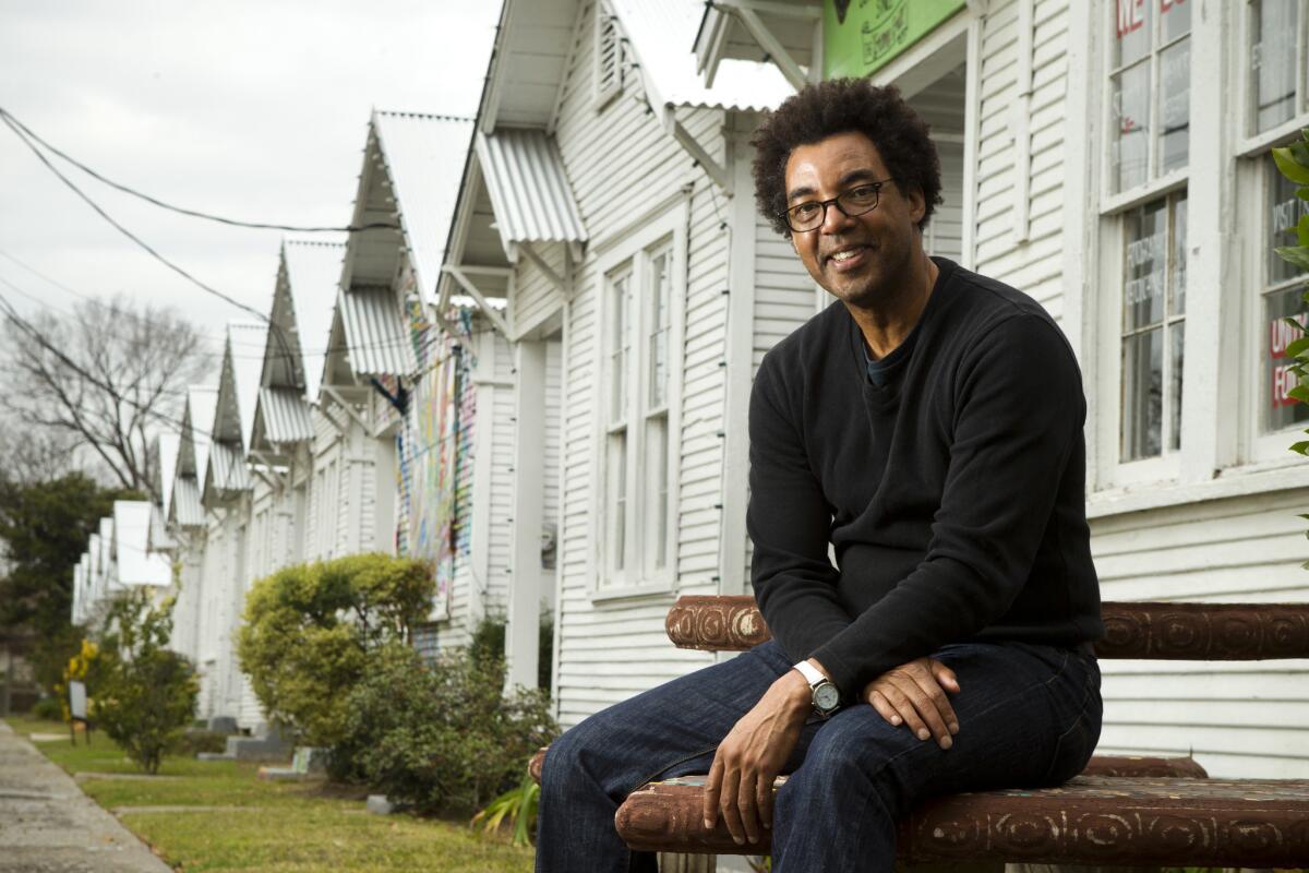 Rick Lowe poses for a portrait at Project Row Houses in Houston on Jan. 10.