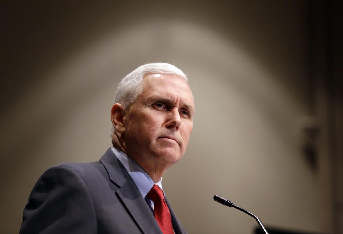 Indiana Gov. Mike Pence said the motivation behind the Just IN news portal had been to put news releases from all state agencies on one website. Above, Pence on Tuesday.