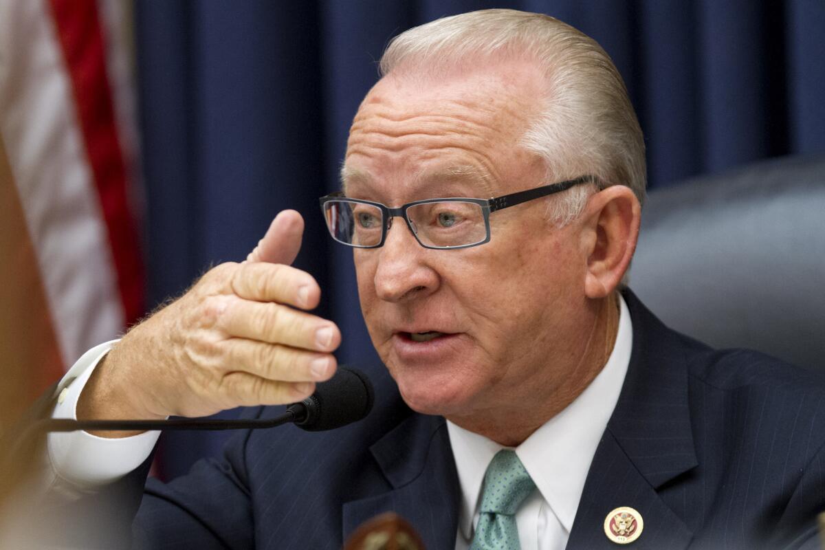 House Armed Services Committee Chairman Rep. Howard "Buck" McKeon asks a question on Capitol Hill.