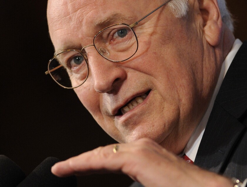 Former Vice President Dick Cheney speaks at the National Press Club in Washington in 2009.