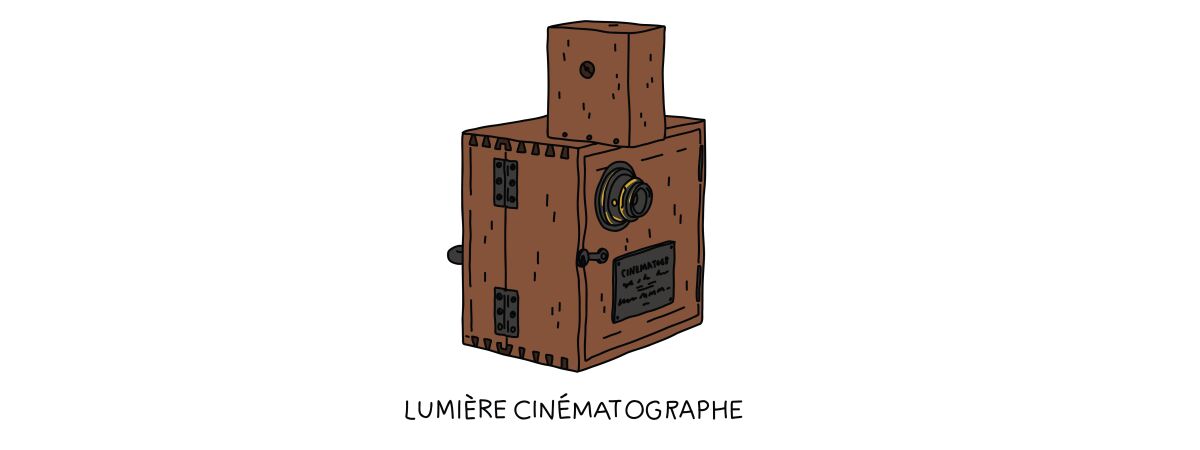 Illustration of the Lumiere Cinematographe 