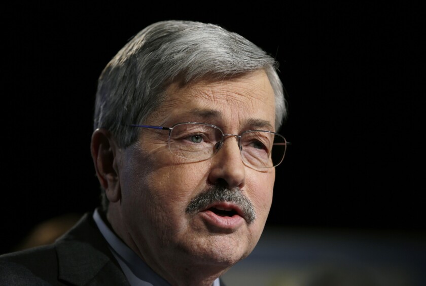 Iowa Gov. Terry Branstad said he would gladly campaign alongside beleaguered New Jersey Gov. Chris Christie. But he suggested he leave some of his New Jersey attitude at home if he hopes to do well in the state's presidential caucus.