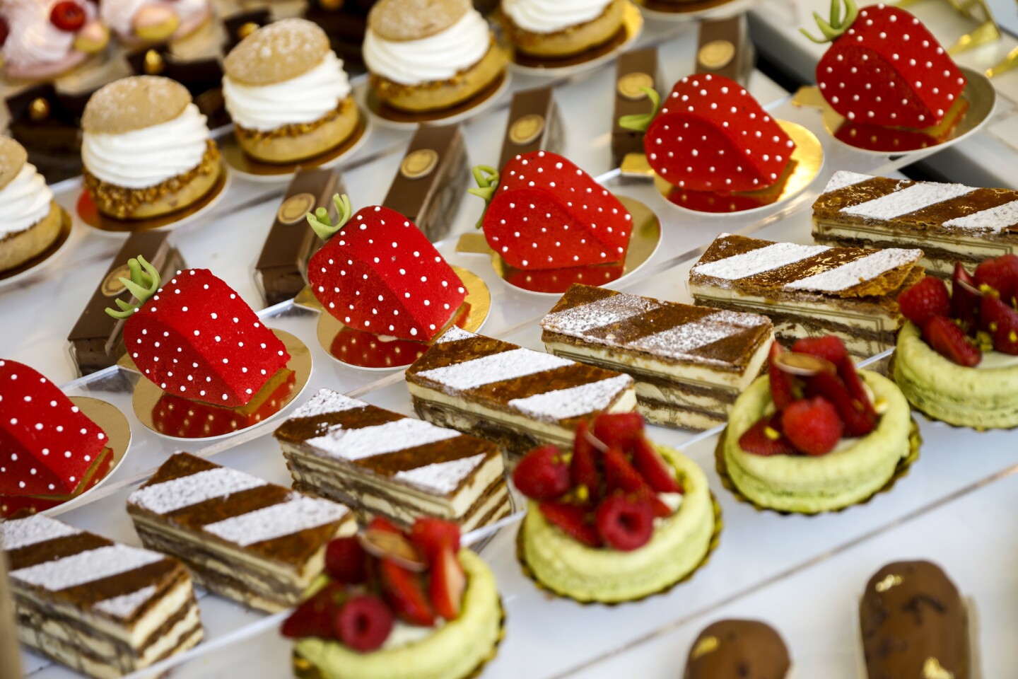 A selection of sweet treats at the French boutique and restaurant Ladurée in the Grove.