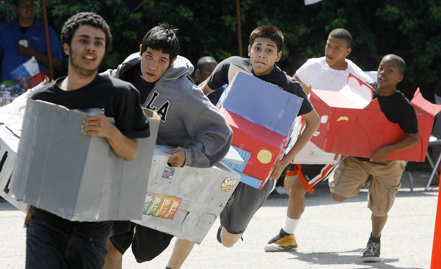 Racers in the Tobinworld 500 turn a corner at Tobinworld in Glendale on Friday, March 22, 2013.