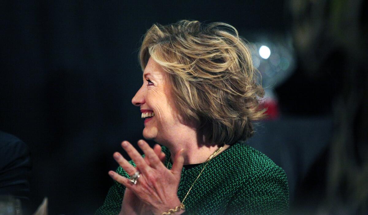 Former Secretary of State Hillary Rodham Clinton at an event in New York on Monday.