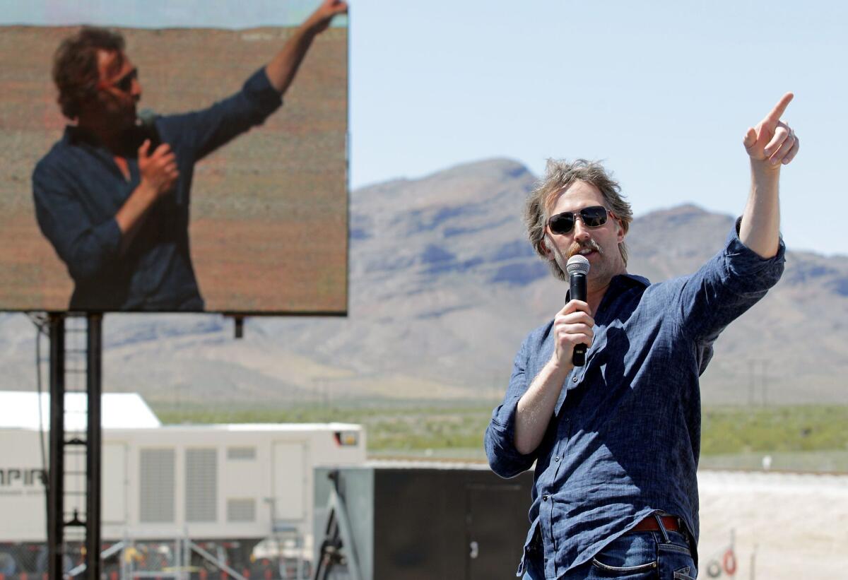 Brogan BamBrogan, who has departed Hyperloop One, speaks at a technical demonstration put on by the company in May in North Las Vegas, Nev.