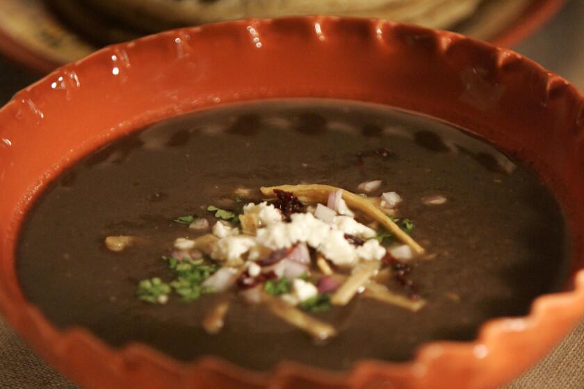 tortilla casablanca. casablanca's black bean tortilla soup. November 22, 2005. (LOS ANGELES TIMES PHOTO BY KEN HIVELY)