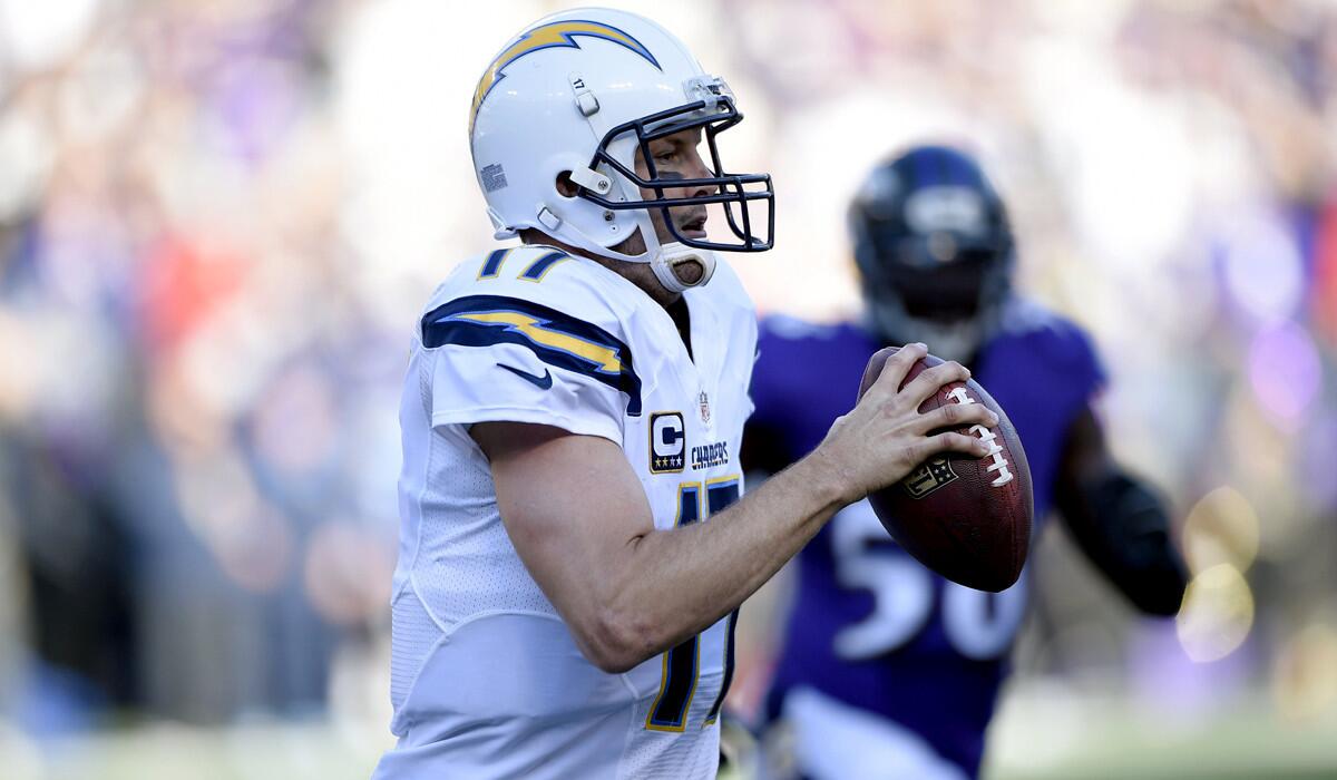 Quarterback Philip Rivers and the Chargers won a big game at Baltimore last week, now San Diego plays host to New England in another AFC showdown on Sunday.