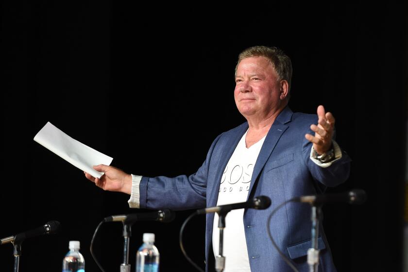 Sail away with actor William Shatner, shown here onstage at "The Autobiography of James T. Kirk" on July 9 during Comic-Con International 2015 at the San Diego Convention Center.