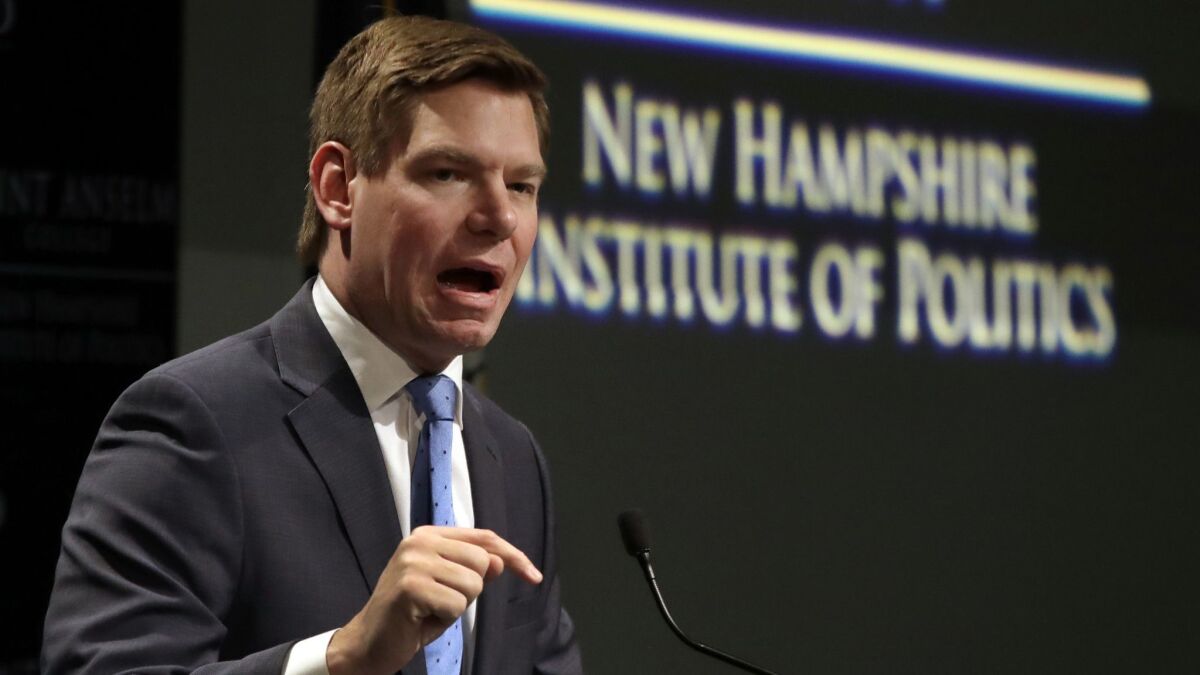 Democratic presidential hopeful Eric Swalwell has become a familiar face in the early-voting states of Iowa and New Hampshire.