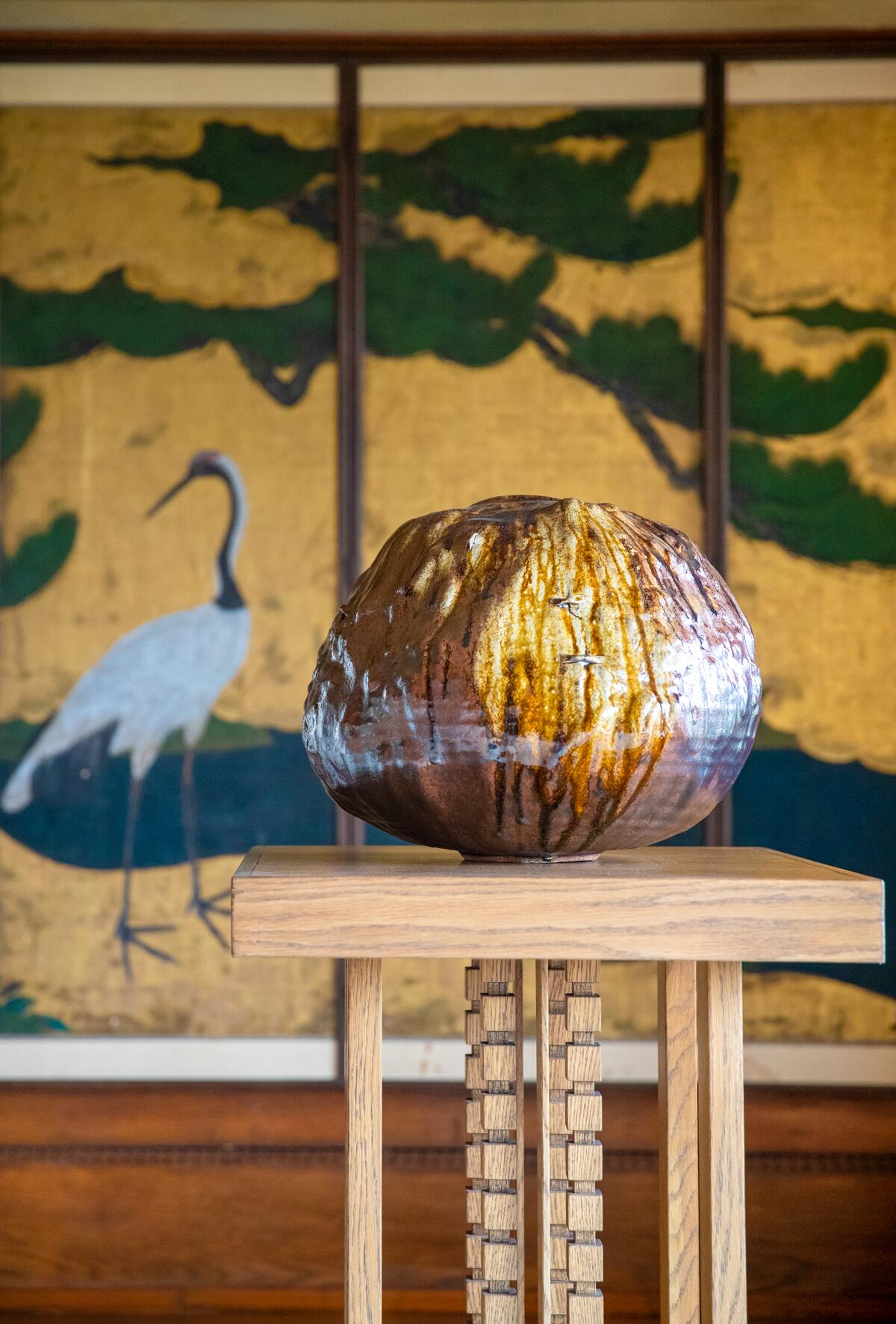 A Silverman sculpture inside the Hollyhock House.