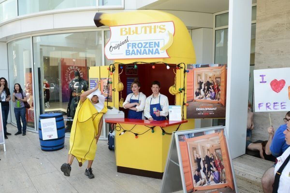The "Arrested Development" Bluth's Original Frozen Banana Stand visits the Paley Center for Media in Beverly Hills.