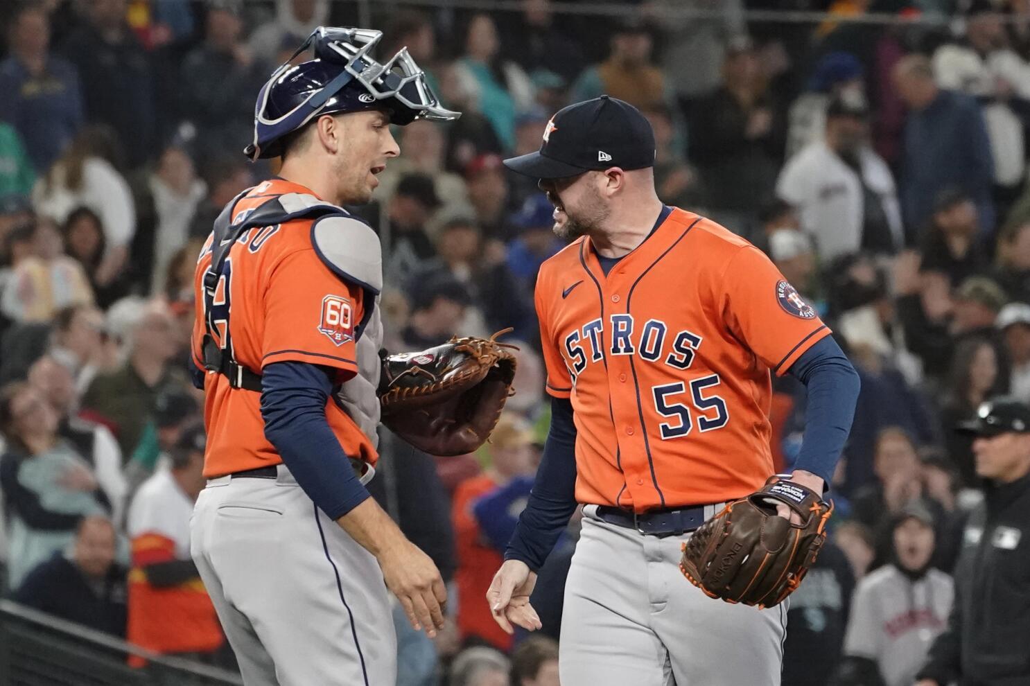 Astros' Pressly reinjures knee, good to go for World Series - The San Diego  Union-Tribune