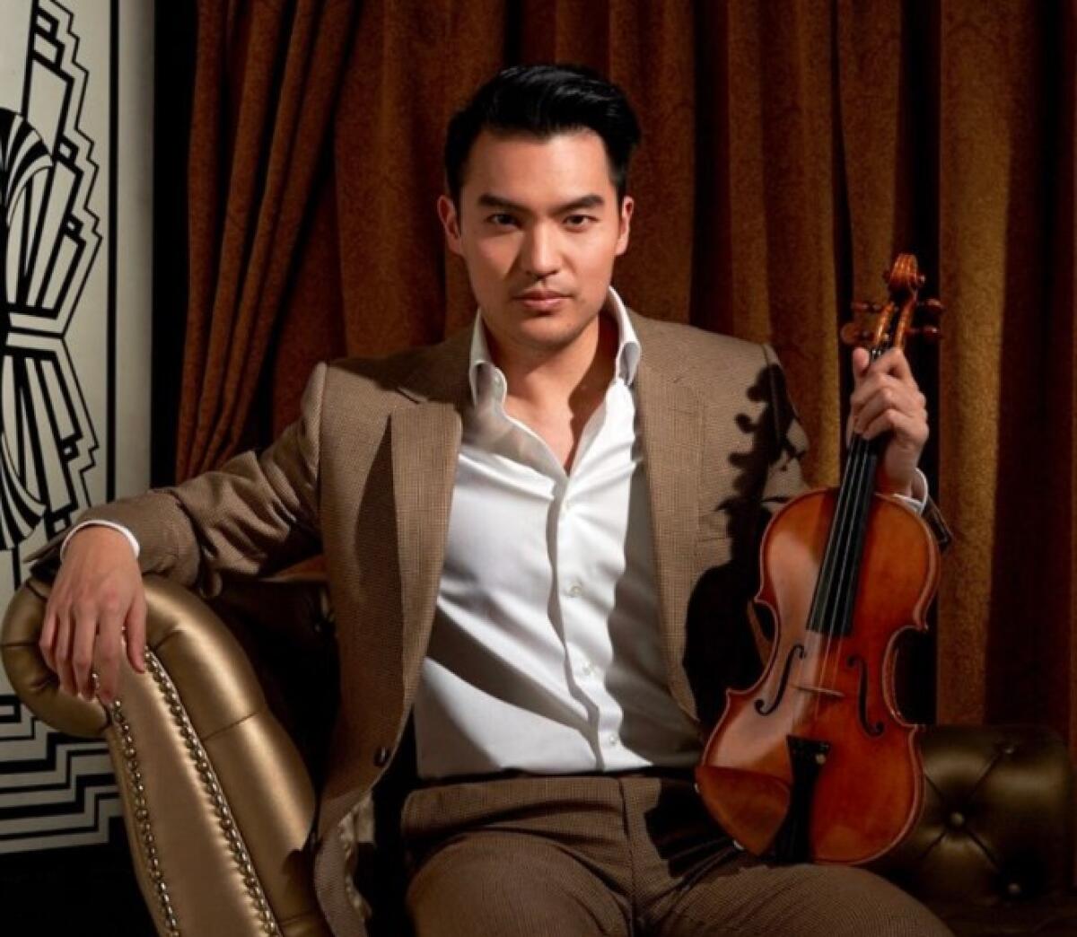 Violinist Ray Chen will perform Thursday, March 28, at the Baker-Baum Concert Hall in La Jolla.
