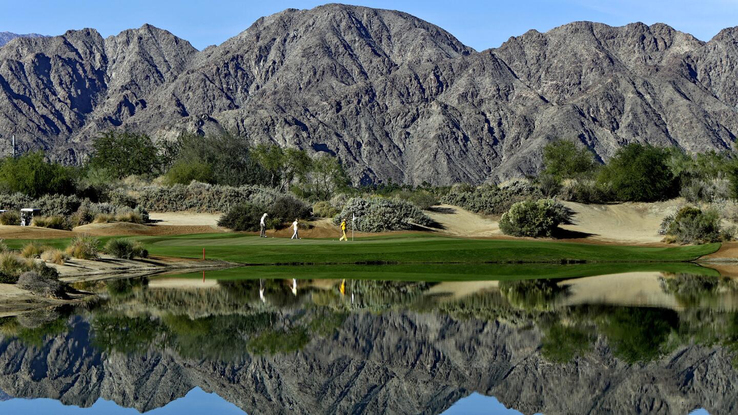 PGA West's Greg Norman course in La Quinta. PGA West is working on conserving water through landscaping and irrigation techniques.