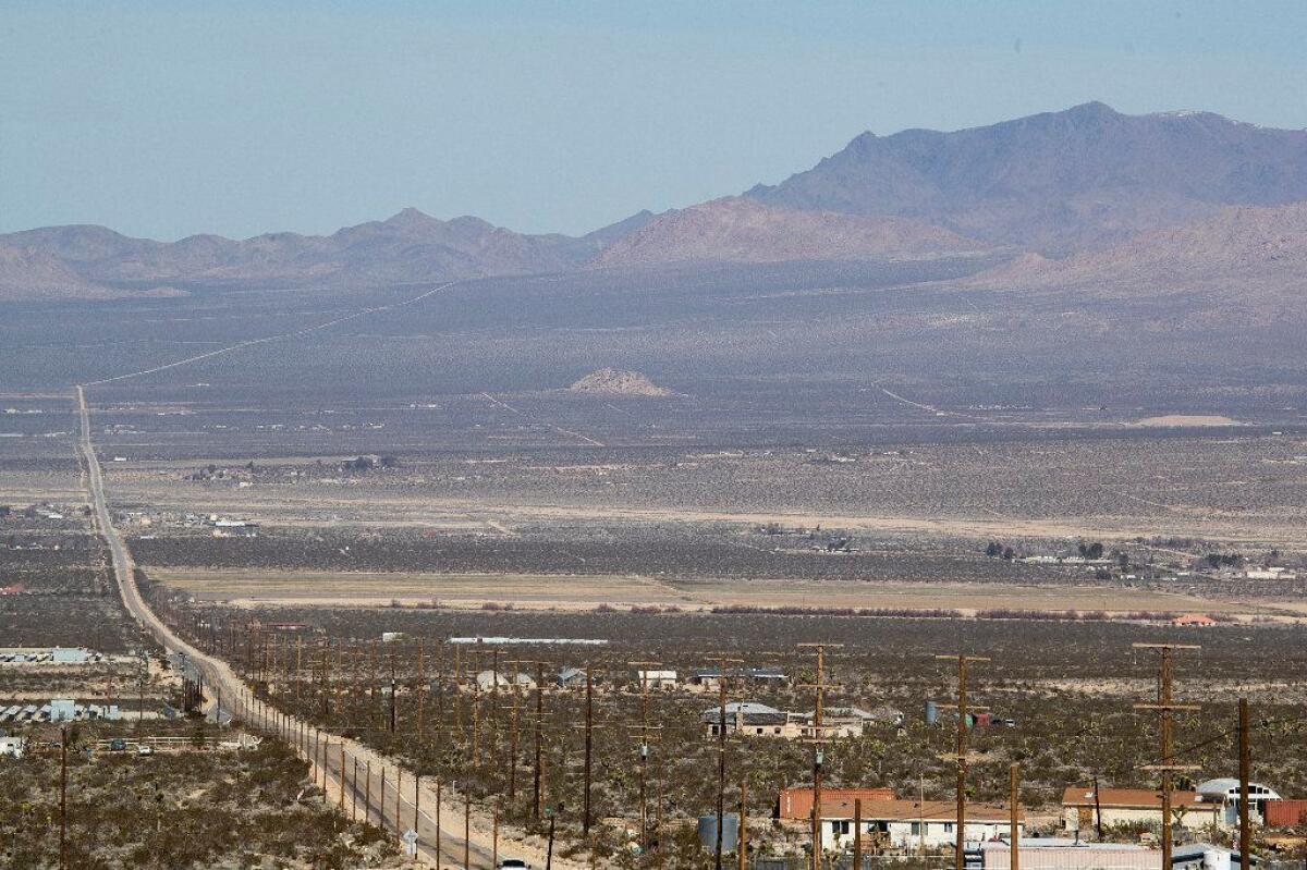 A view of Lucerne Valley, Calif., in San Bernardino County, on Feb. 25, 2019.