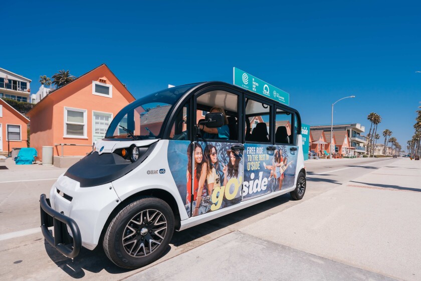 The new gO'Side shuttle is a free service offered along the coast road until November.