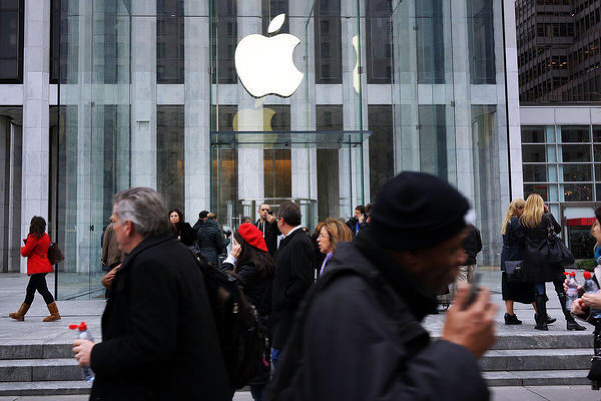 An Apple store on 5th Avenue in New York.