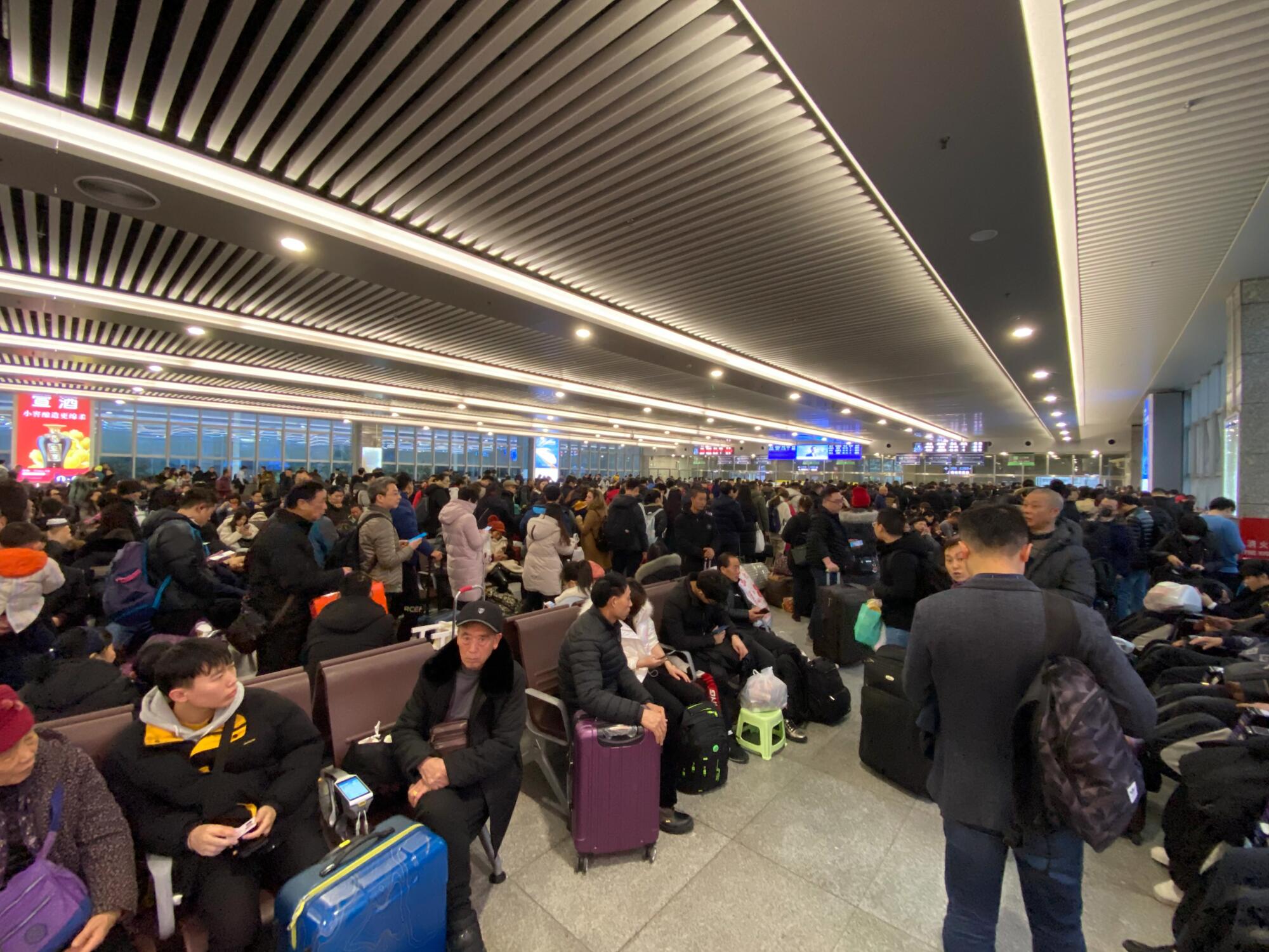 Shanghai rail passengers