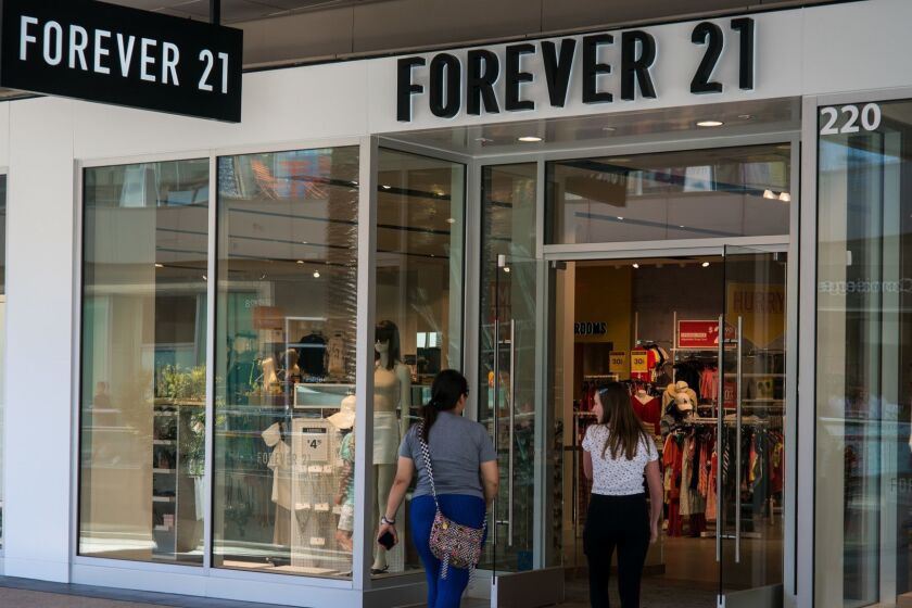 SANTA MONICA, CALIF. - JULY 11: The Forever 21 store at Santa Monica Place on Thursday, July 11, 2019 in Santa Monica, Calif. (Kent Nishimura / Los Angeles Times)