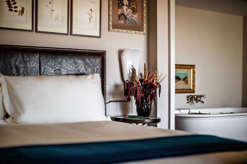 The accommodations at NoMad Las Vegas are reminiscent of a Parisian apartment.