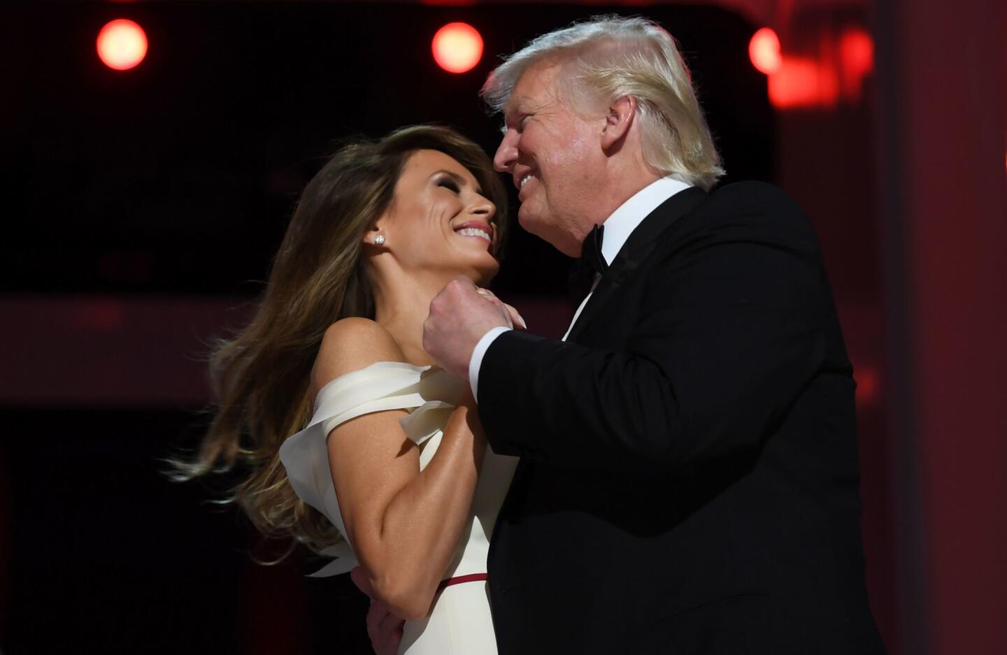 Melania and Donald Trump at the Liberty Ball